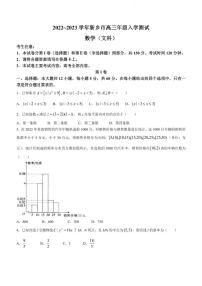 2022-2023学年新乡市高三下学期入学测试数学（文科）试题及答案