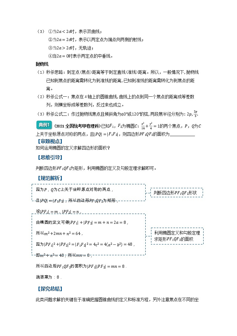 圆锥曲线的定义及标准方程-2023届新高考数学高三二轮复习专题讲义第2页