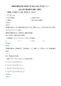 2023成都东部新区养马高级中学高二上学期期中考试数学（理）试题含解析