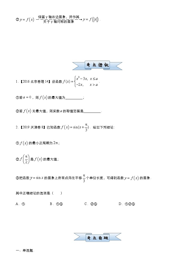 高中数学高考  2021届小题必练11 函数的图像与性质-学生版第2页