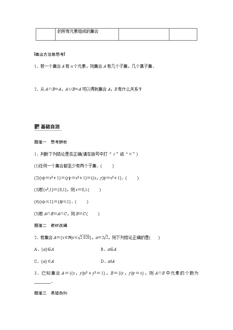高中数学高考01第一章 集合与常用逻辑用语  1 1　集合及其运算 试卷03