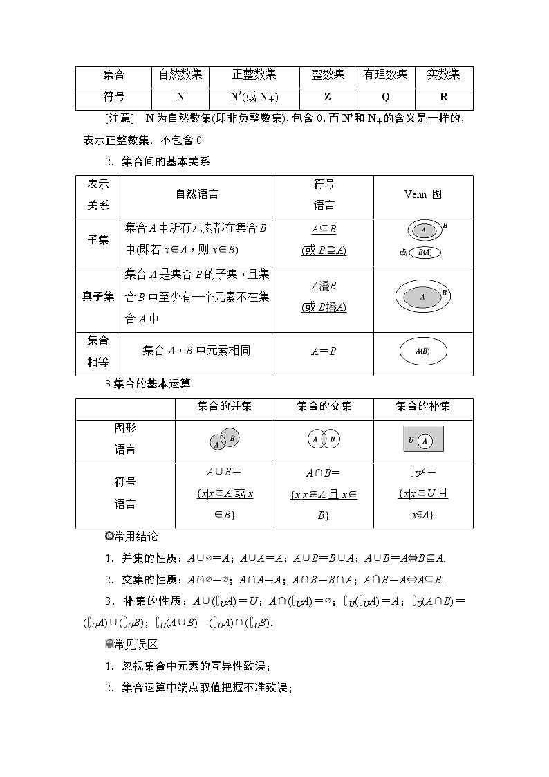 高中数学高考1 第1讲　集合的概念与运算 试卷02
