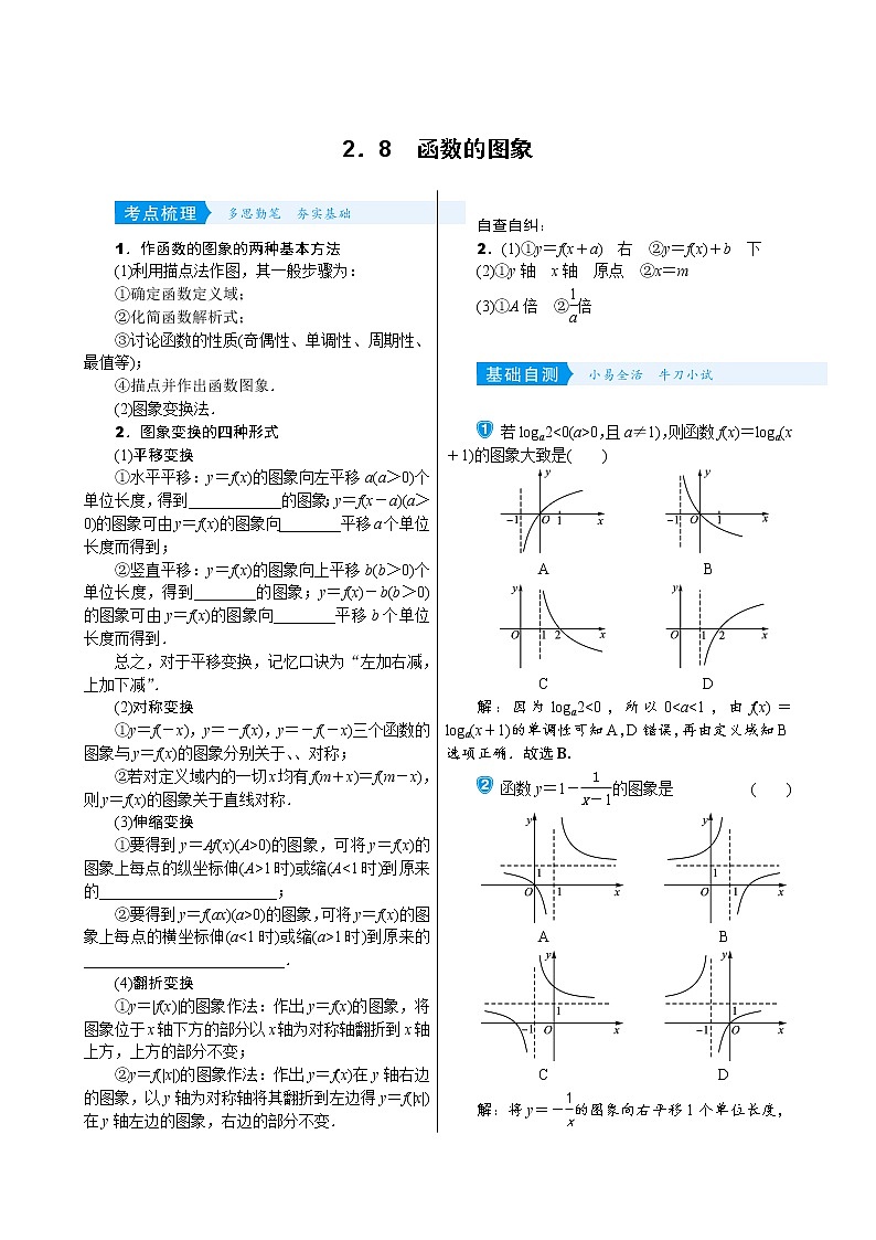 高中数学高考2 8　函数的图象第1页