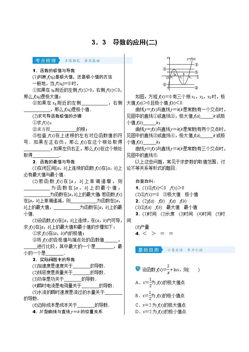 高中数学高考3 3　导数的应用(二)第1页
