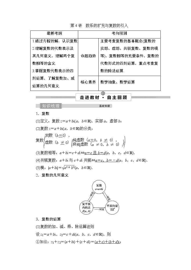 高中数学高考4 第4讲　数系的扩充与复数的引入第1页