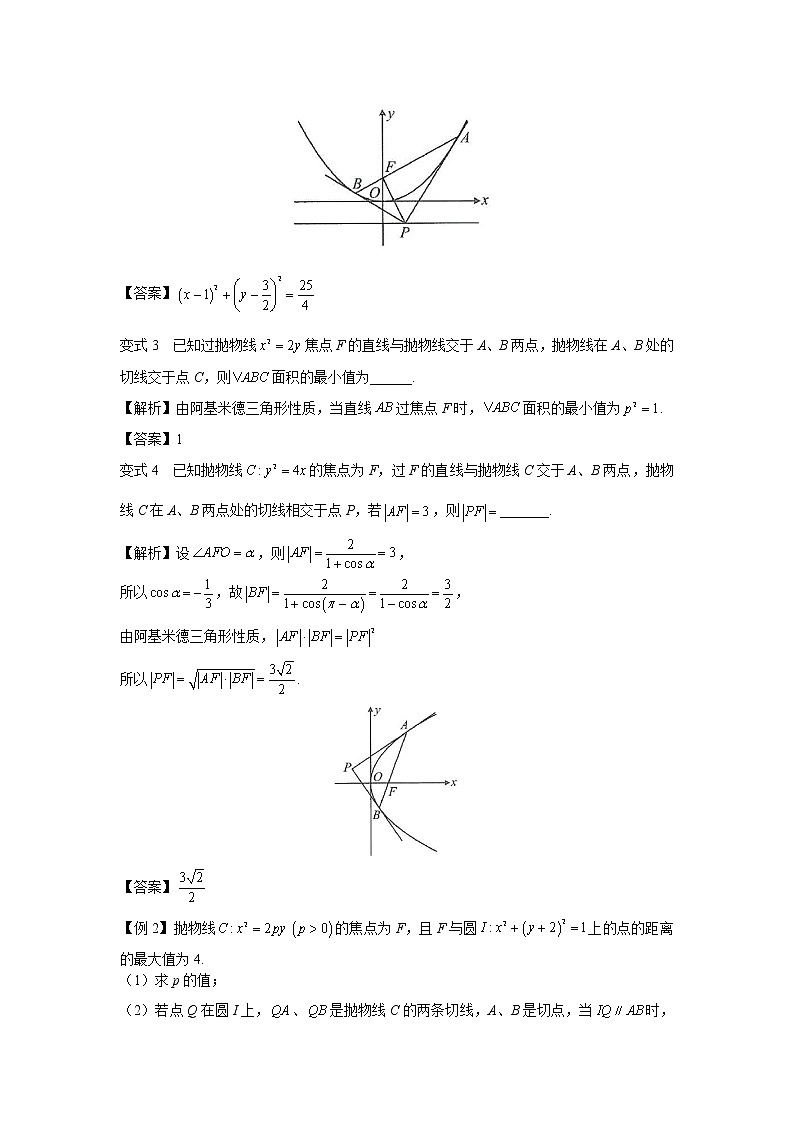 第15节  阿基米德三角形的常见性质及其应用-解析版第3页
