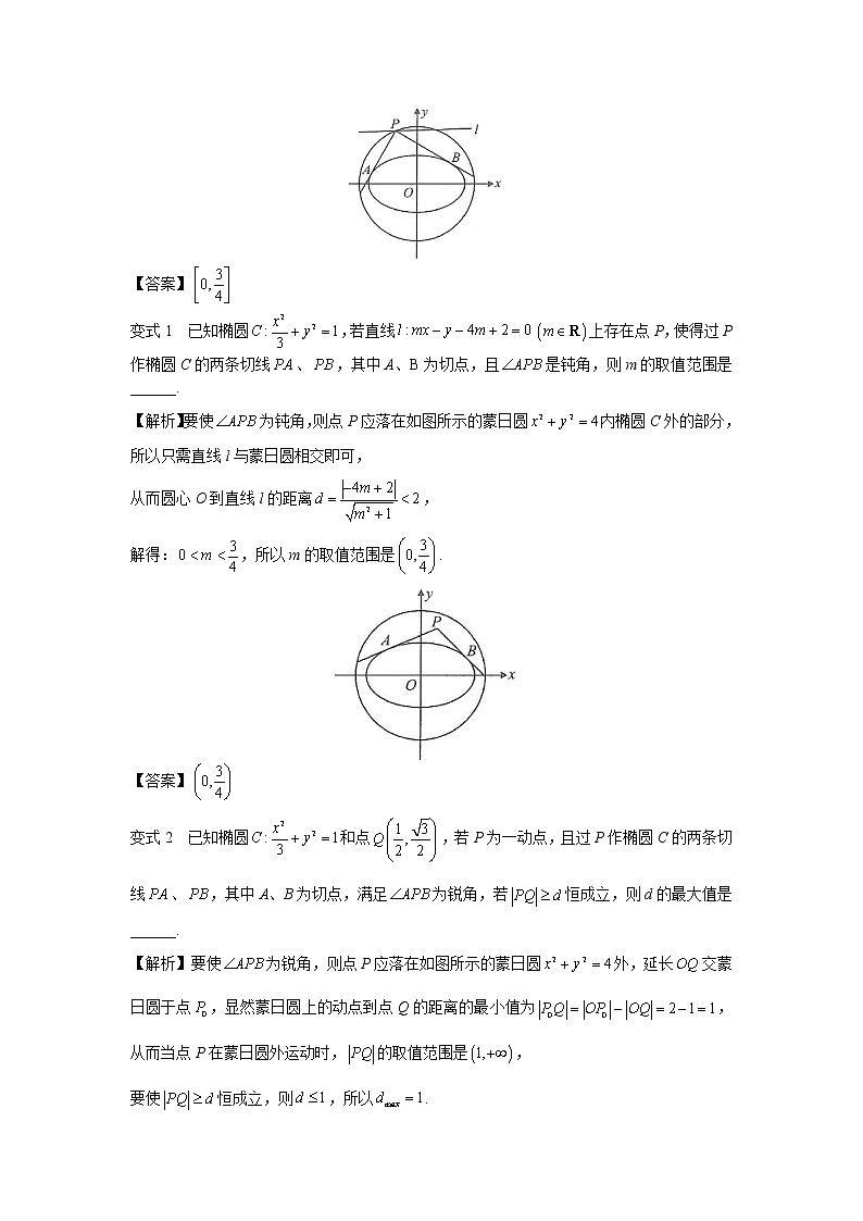 8.16 蒙日圆 讲义-高考数学一轮复习解题技巧方法02