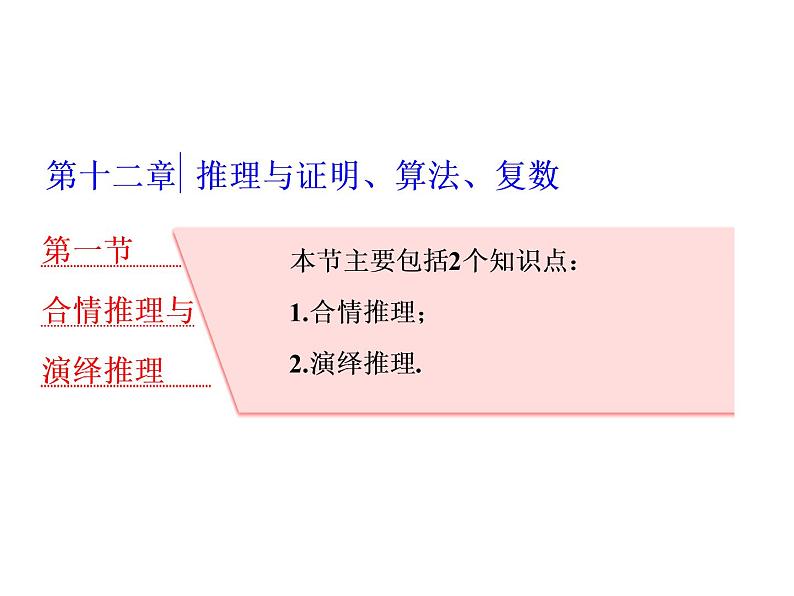 高中数学高考2018高考数学（理）大一轮复习课件：第十二章 推理与证明、算法、复数 第一节 合情推理与演绎推理01