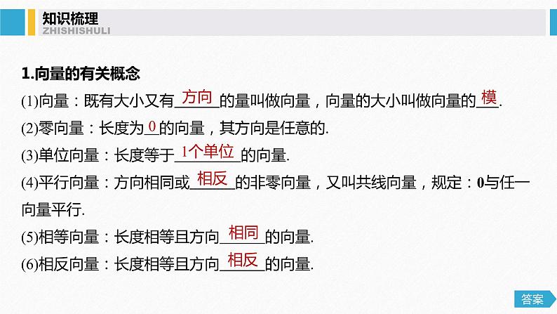高中数学高考27第五章 平面向量与复数 5 1 平面向量的概念及线性运算课件PPT第4页