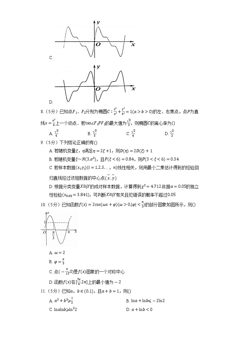 2022年山东省烟台市、枣庄市高考数学适应性试卷（一）第2页