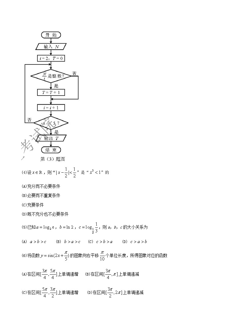 高中数学高考2018年普通高等学校招生全国统一考试数学试题理（天津卷，含答案）(1)第2页