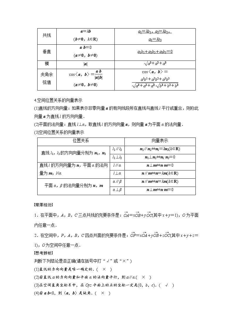 (新高考)高考数学一轮复习讲义第7章§7.6空间向量的概念与运算(含详解)02