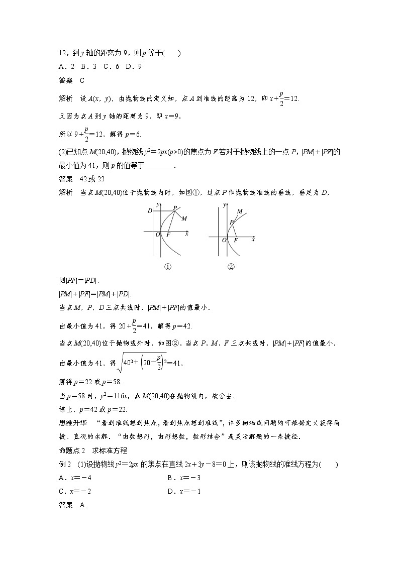 (新高考)高考数学一轮复习讲义第8章§8.8抛物线(含详解)第3页