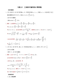 高考数学二轮复习专题25 三角形中面积的计算问题(2份打包，教师版+原卷版)