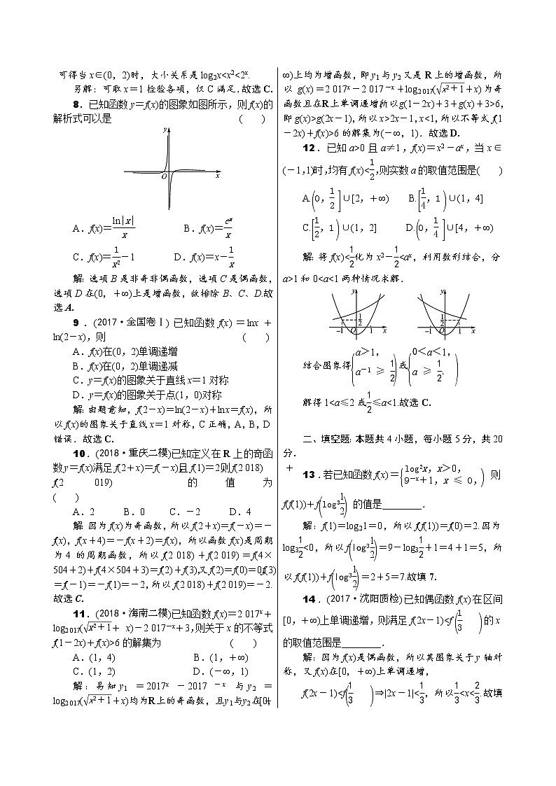 高中数学高考单元测试二第2页
