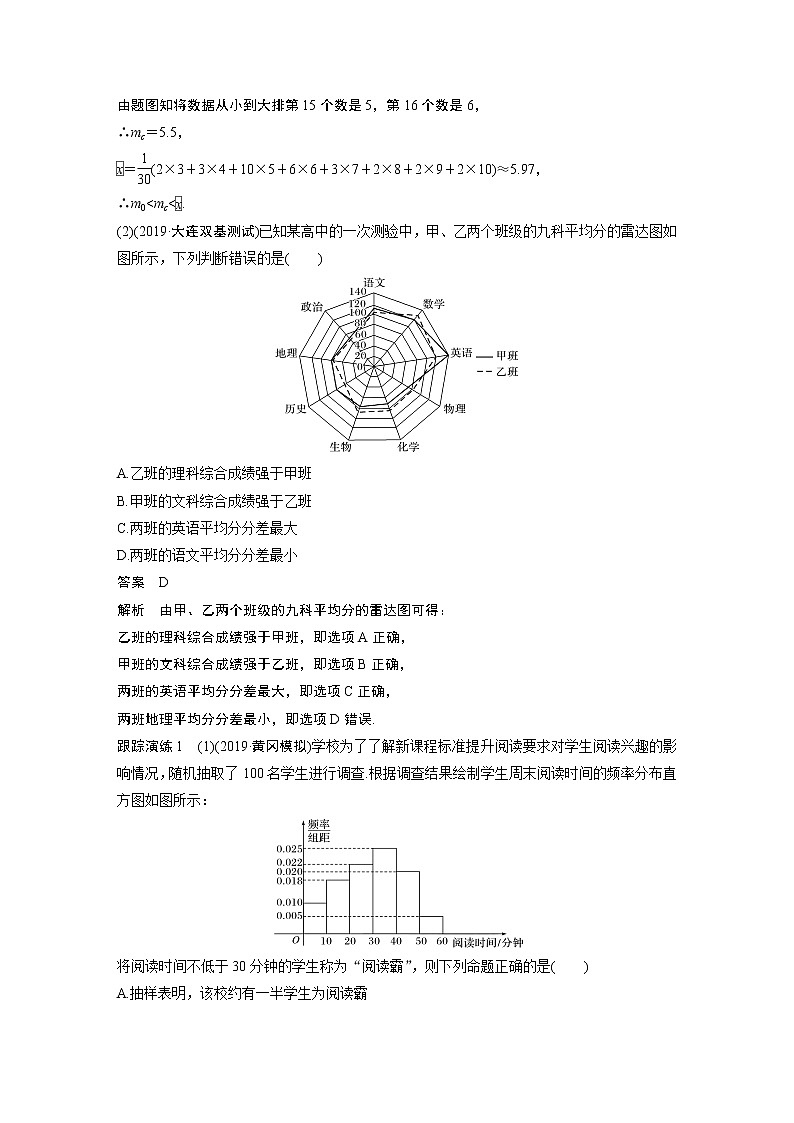 高中数学高考第1部分 板块2 核心考点突破拿高分 专题4 第1讲 概率与统计(小题)(1)第2页