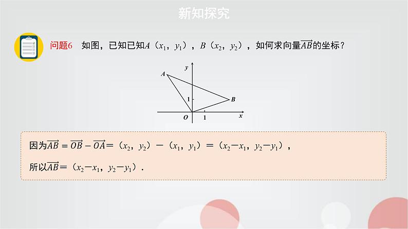 北师大版高中数学必修第二册2-4-2平面向量及运算的坐标表示课件07