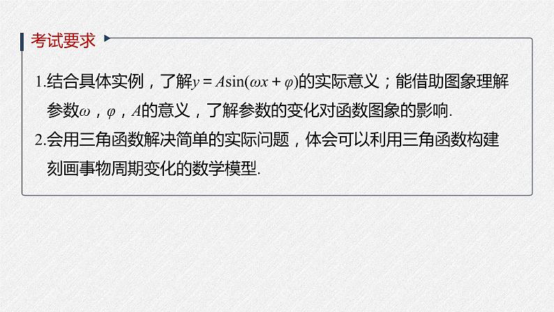 高中数学高考2022届高考数学一轮复习(新高考版) 第4章 §4 5　函数y＝Asin(ωx＋φ)的图象及应用课件PPT02