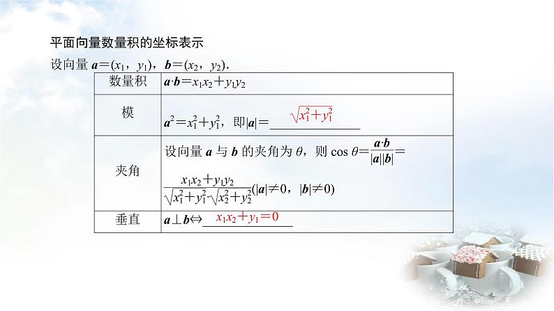 北师大版高中数学必修第二册2-5-2向量数量积的坐标表示2-5-3利用数量积计算长度与角度课件06