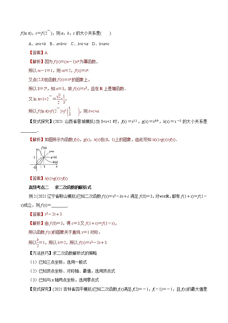 高中数学高考第06讲  二次函数与幂函数 （讲）解析版第3页