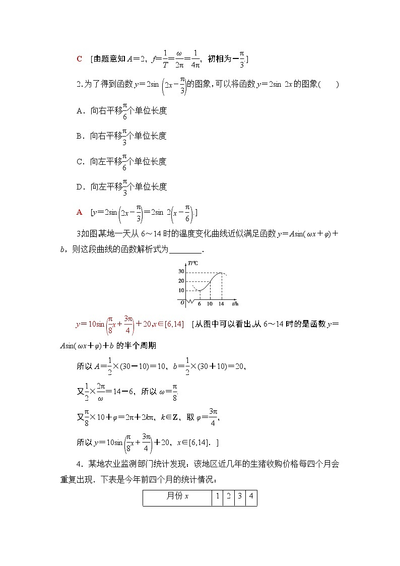 高中数学高考第5节 函数y＝Asin(ωx＋φ)的图象及三角函数模型的简单应用 教案03