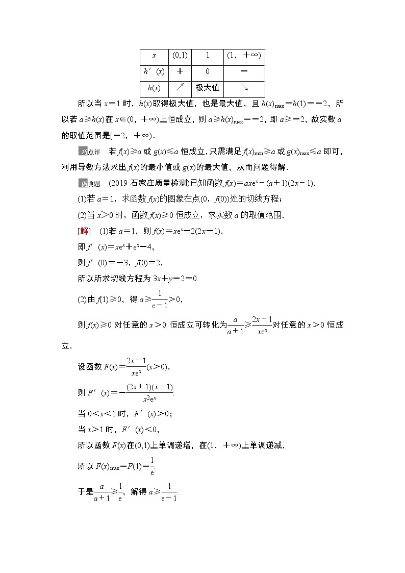高中数学高考第5节 利用导数解决不等式恒(能)成立问题 教案第2页