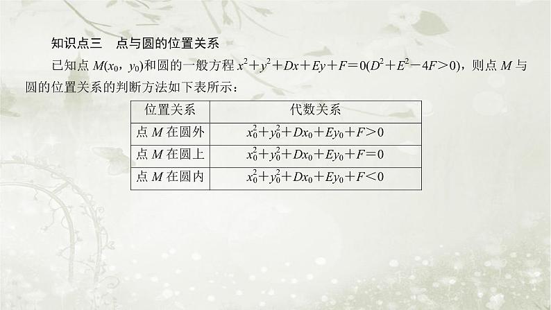 北师大版高中数学选择性必修第一册1-2-2圆的一般方程课件第8页