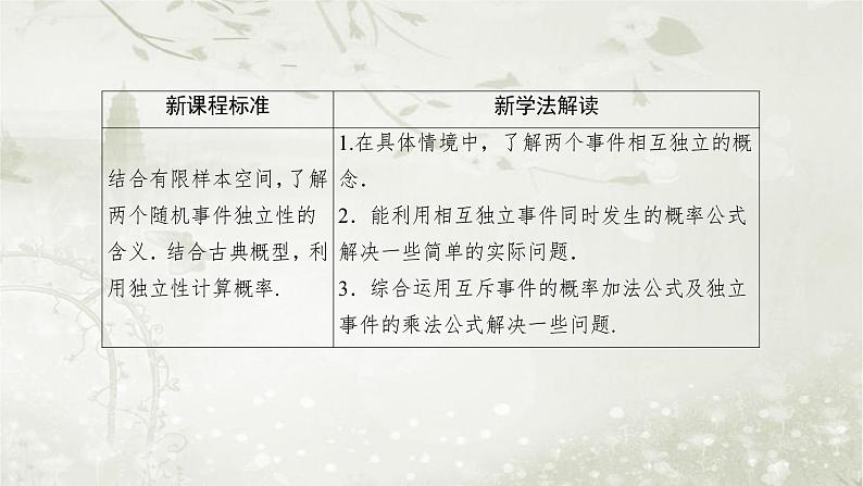 北师大版高中数学选择性必修第一册6-1-2乘法公式与事件的独立性课件第4页
