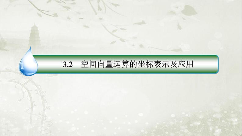 北师大版高中数学选择性必修第一册3-3-2空间向量运算的坐标表示及应用课件第3页