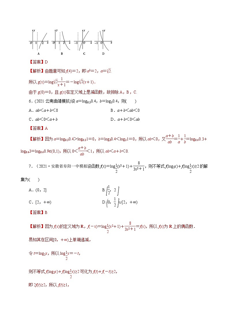 高中数学高考第08讲  对数与对数函数 （练）解析版第2页