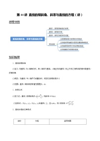 高中数学高考第44讲 直线的倾斜角、斜率与直线的方程（讲）（学生版）