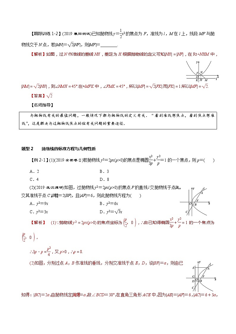 高中数学高考第51讲 抛物线（讲）（教师版）第3页