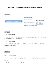 高中数学高考第55讲 分类加法计数原理与分步乘法计数原理（讲）（学生版）