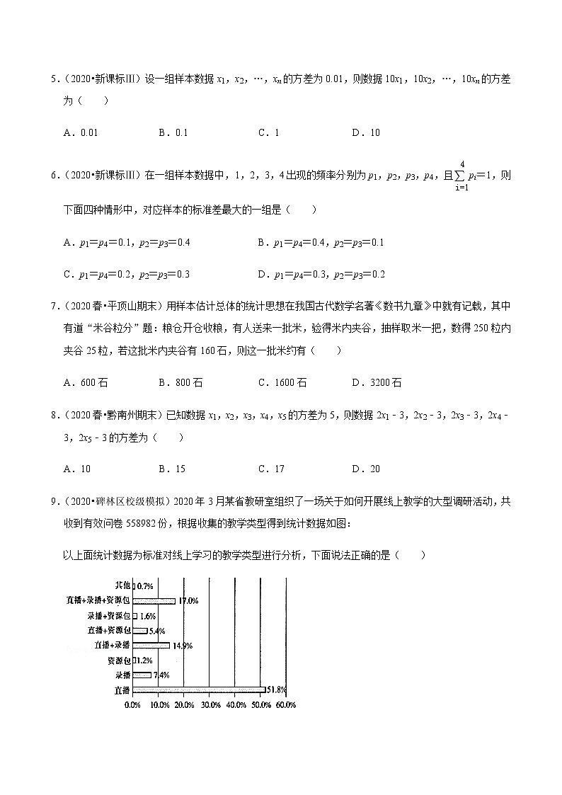 高中数学高考第62讲 随机抽样与用样本估计总体（达标检测）（学生版）02