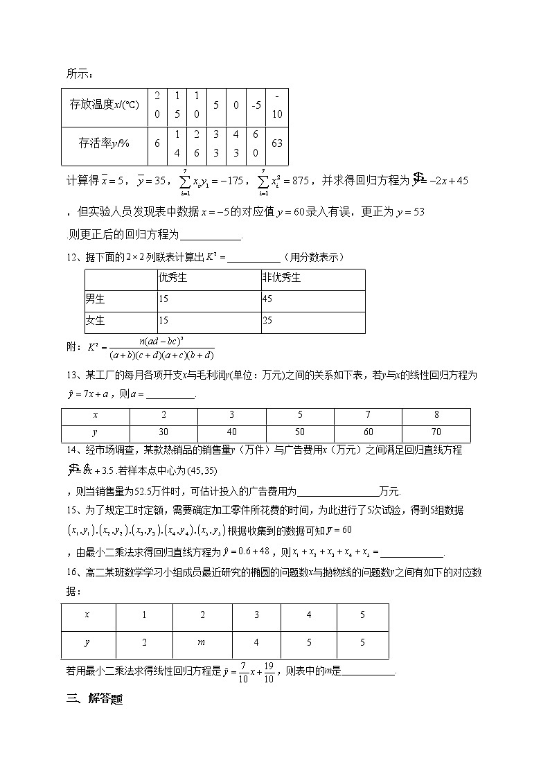 2022-2023学年苏教版（2019）选择性必修二第九章 统计 单元测试卷（含答案）第3页