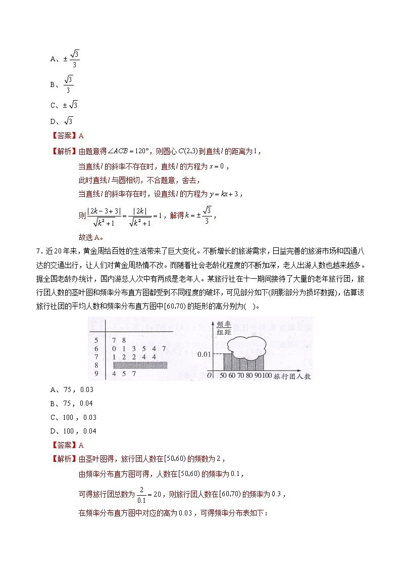 高中数学高考黄金卷03（文）（新课标Ⅲ卷）（解析版）第3页