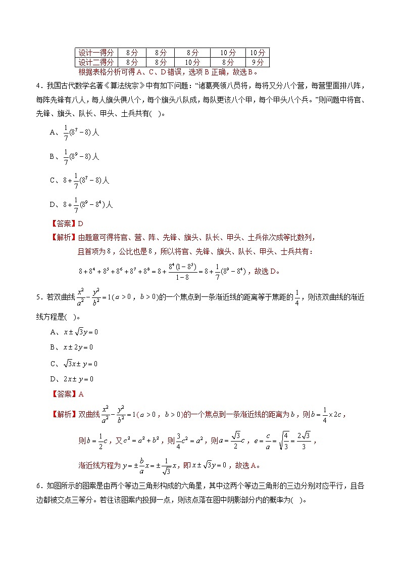 高中数学高考黄金卷04（理）（新课标Ⅰ卷）（解析版）第2页