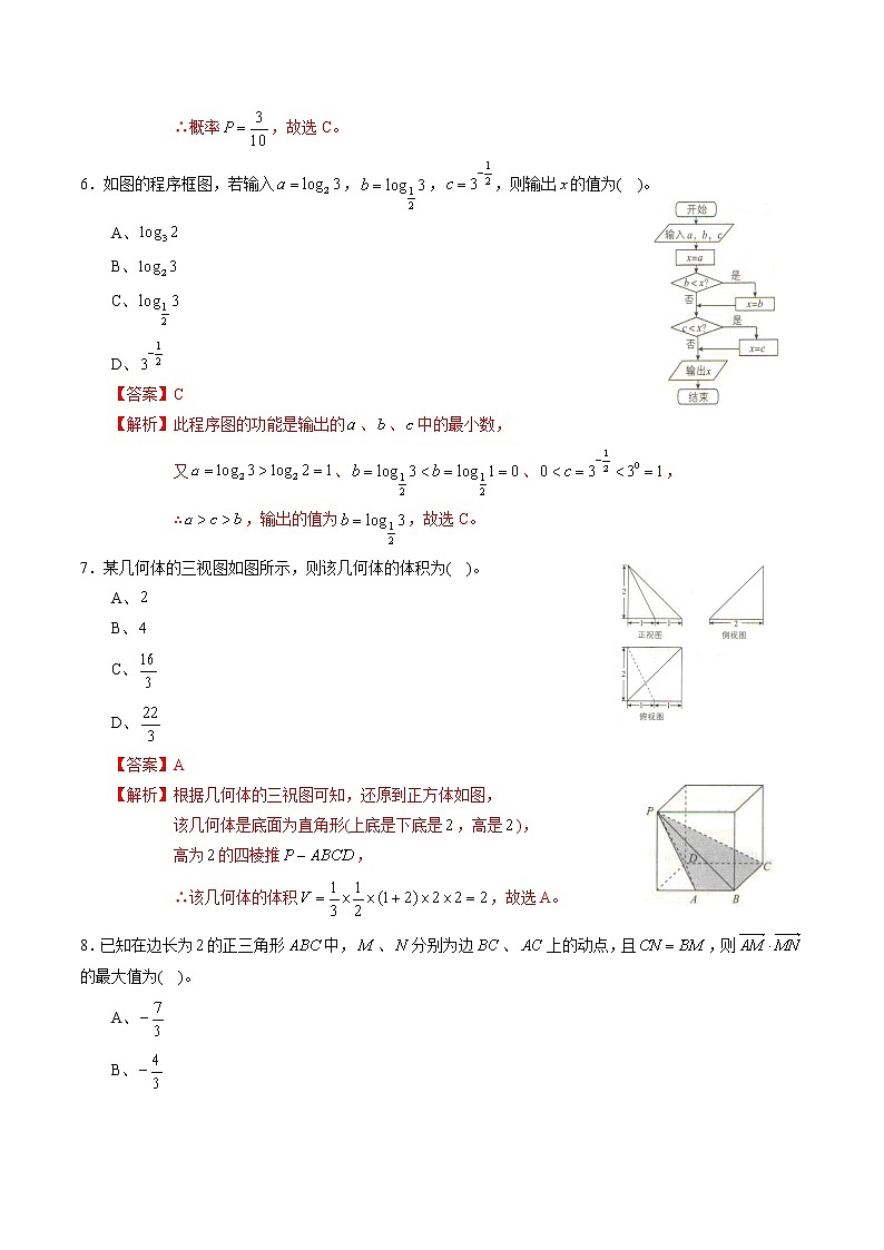 高中数学高考黄金卷05（理）（新课标Ⅰ卷）（解析版）03