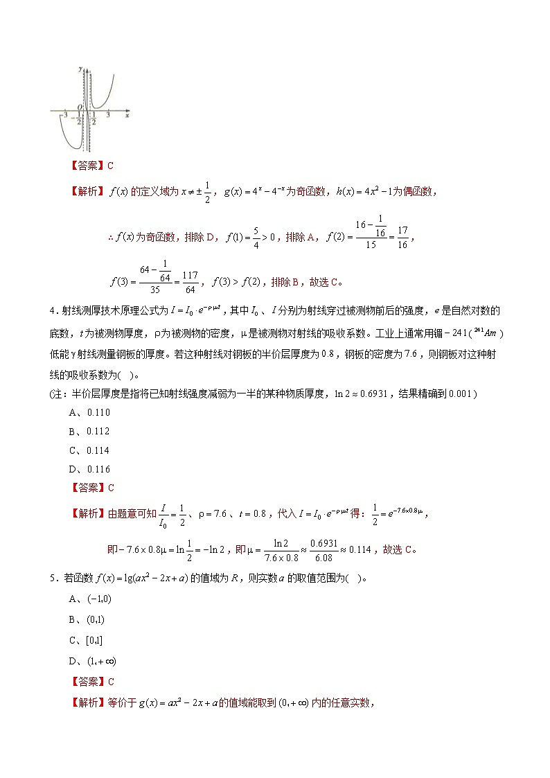 高中数学高考黄金卷07（理）（新课标Ⅰ卷）（解析版）第2页