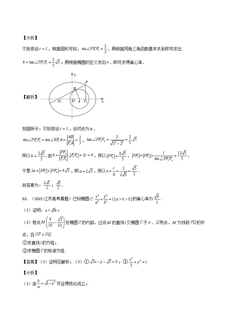 高考数学真题与模拟训练汇编专题21 椭圆(教师版)第3页