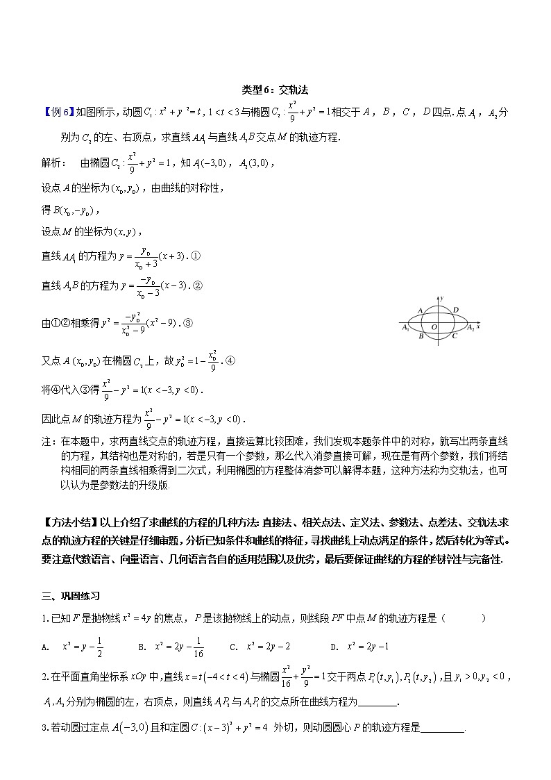 新高考数学二轮复习解析几何专题讲与练第12讲轨迹方程问题(教师版)第3页