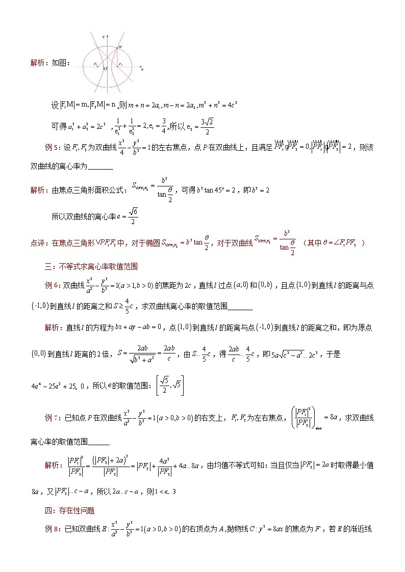 新高考数学二轮复习解析几何专题讲与练第20讲双曲线的离心率问题(教师版)02