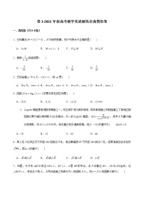 高中数学高考卷1-2021年新高考数学实战演练仿真模拟卷（新高考地区专用）（原卷版）