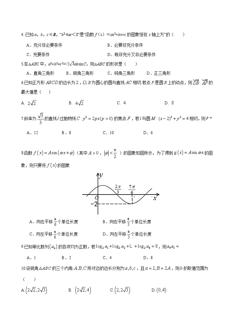 高中数学高考卷08--2020年高考数学（文）名校地市好题必刷全真模拟卷（原卷版）02