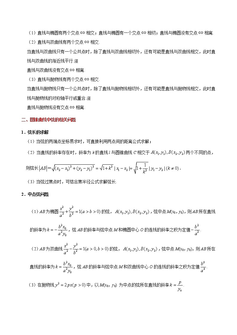 高中数学高考考点41 直线与圆锥曲线的位置关系-备战2022年高考数学 考点一遍过(1)第2页