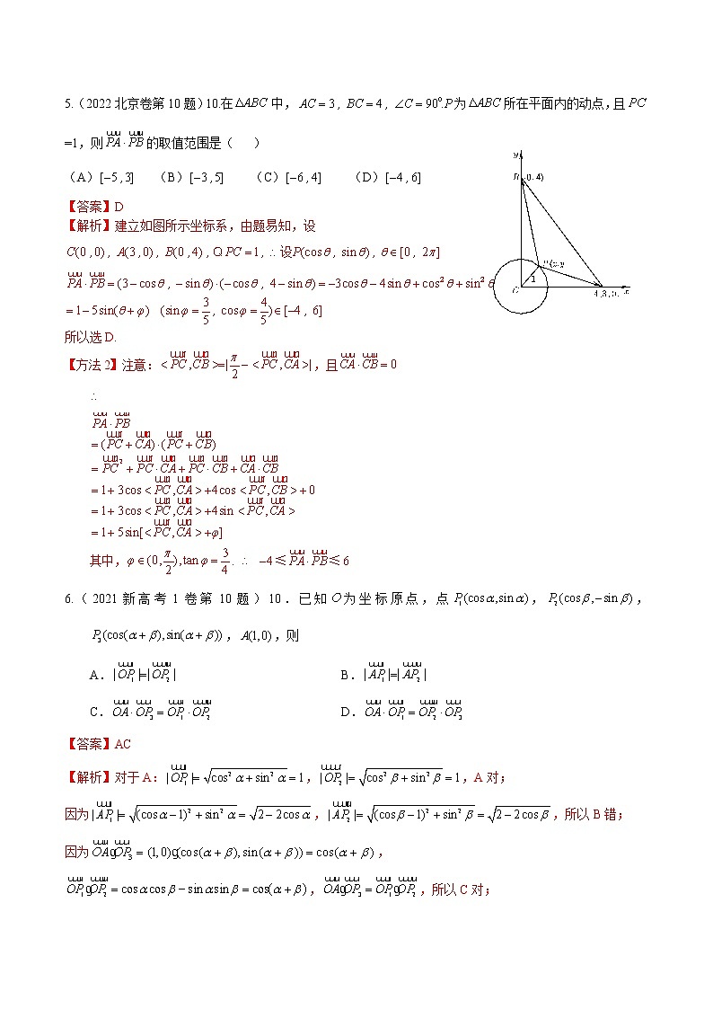 考向18平面向量的数量积及应用举例（重点）-备战2023年高考数学一轮复习考点微专题（全国通用）（学生版）第2页