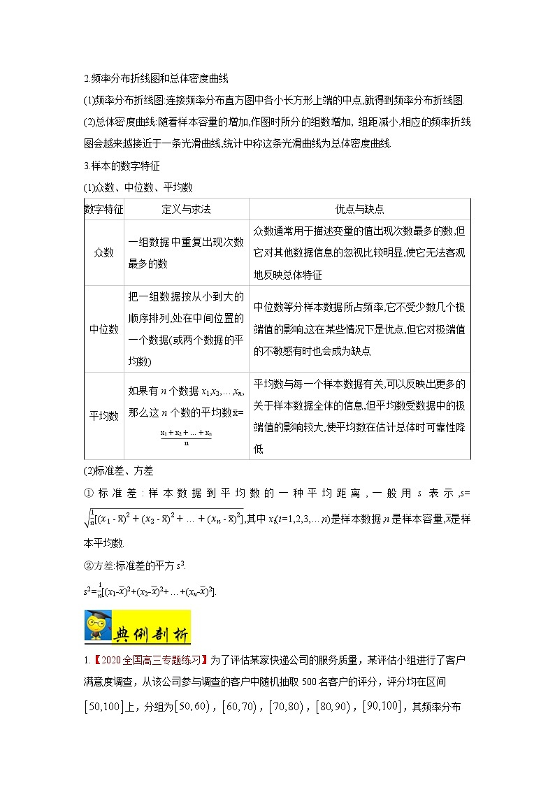高中数学高考考点55 随机抽样、用样本估计总体-备战2021年新高考数学一轮复习考点一遍过(1)第3页
