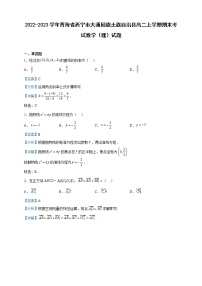 2022-2023学年青海省西宁市大通回族土族自治县高二上学期期末考试数学（理）试题含解析