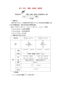 高中数学高考全国通用版2019版高考数学一轮复习第十三单元椭圆双曲线抛物线学案文