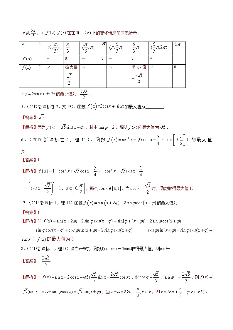 高中数学高考专题13 三角函数的综合应用（解析版）第3页